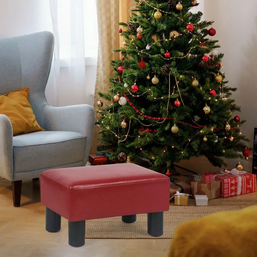 Faux Leather Seat Footstool Small Ottoman For Foot Rest, Square Ottoman Bench For Living Room
Faux Leather Seat Footstool Small Ottoman For Foot Rest, Square Ottoman Bench For Living Room