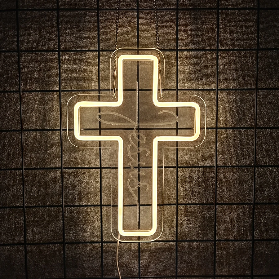 Cross Led Neon Sign, 3D Carved Acrylic Wall Lamp Powered By Usb, Used For Background Decor Of Rooms And Christian Churches.
Cross Led Neon Sign, 3D Carved Acrylic Wall Lamp Powered By Usb, Used For Background Decor Of Rooms And Christian Churches.