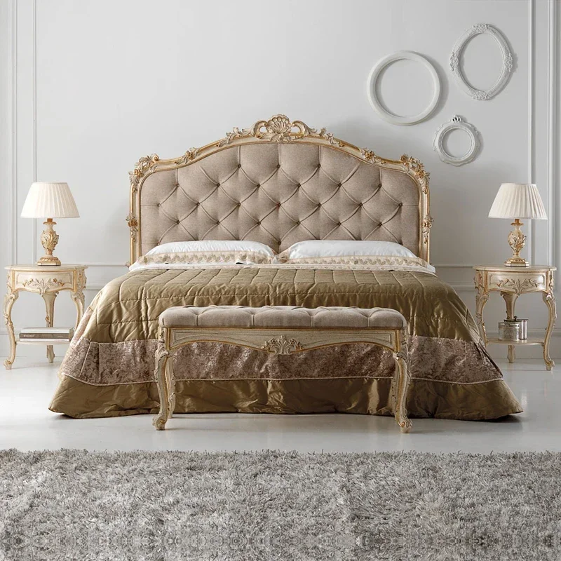 New Classical Solid Wood Double Bed European Luxury Princess Bed Distressed Master Bedroom Marriage Bed
New Classical Solid Wood Double Bed European Luxury Princess Bed Distressed Master Bedroom Marriage Bed