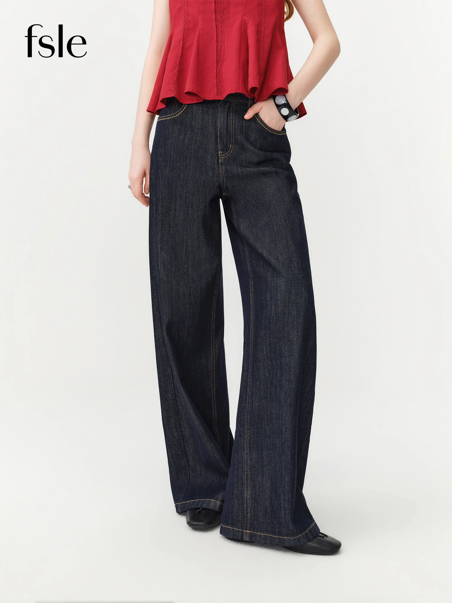 FSLE Women's 2026 Summer New Arrival Raw Indigo Straight Jeans | Lightweight Cool Feeling Slim Fit Versatile Denim Pants Jeans
FSLE Women's 2026 Summer New Arrival Raw Indigo Straight Jeans | Lightweight Cool Feeling Slim Fit Versatile Denim Pants Jeans