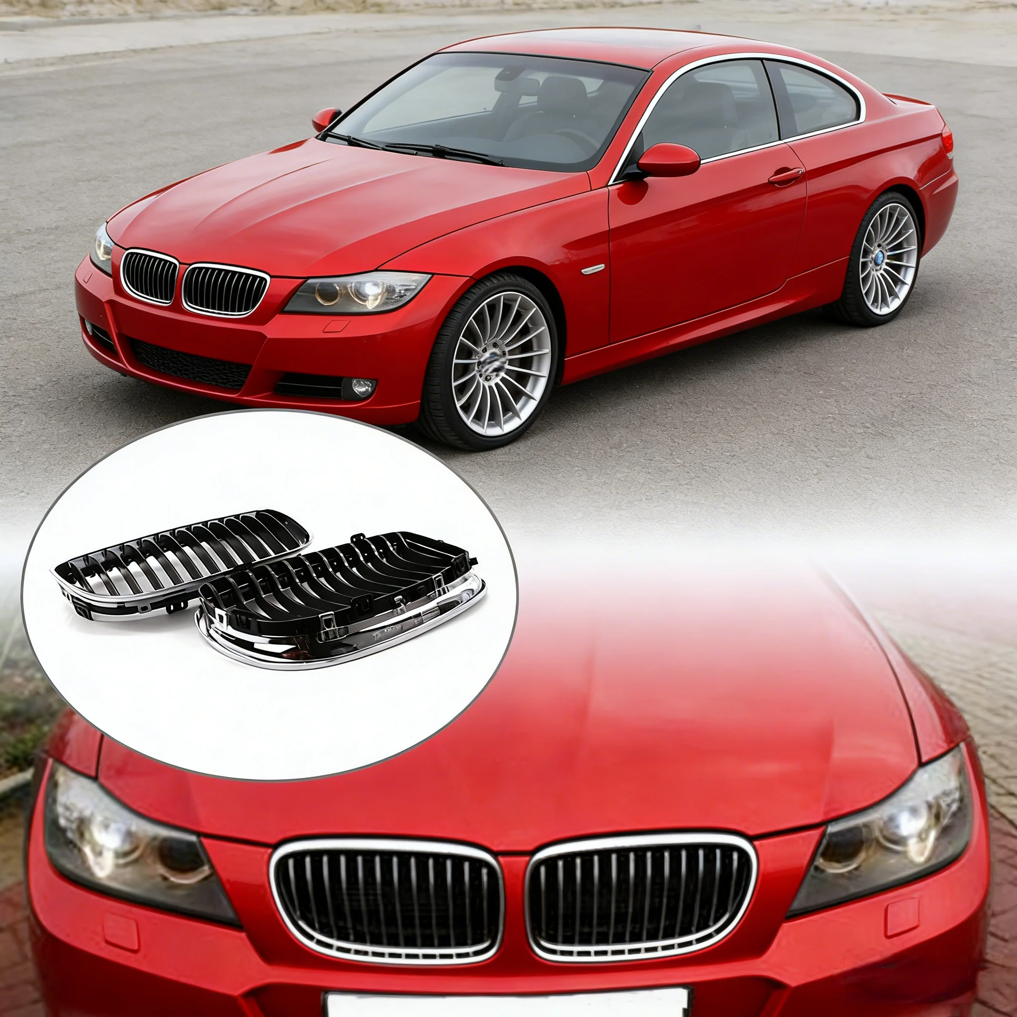Chrome Black Car Front Kidney Grille ABS Plastic Grill For BMW 3 Series E90 E91 LCI 328i 335i 2009 2010 2011
Chrome Black Car Front Kidney Grille ABS Plastic Grill For BMW 3 Series E90 E91 LCI 328i 335i 2009 2010 2011