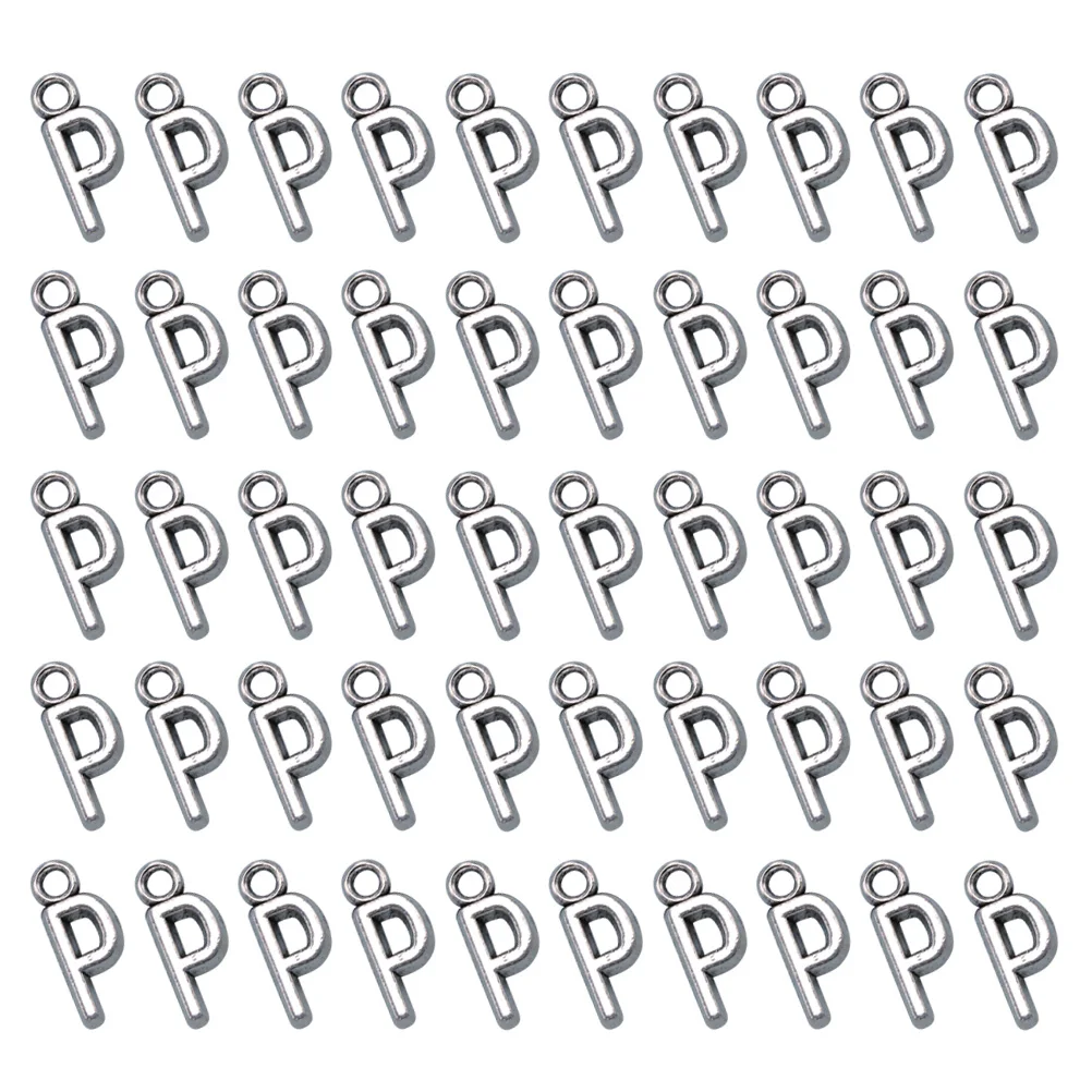 50 Pcs Charms Necklace Jewelry Making Alphabet Ancient Silver Shape English Letter Pendant
50 Pcs Charms Necklace Jewelry Making Alphabet Ancient Silver Shape English Letter Pendant