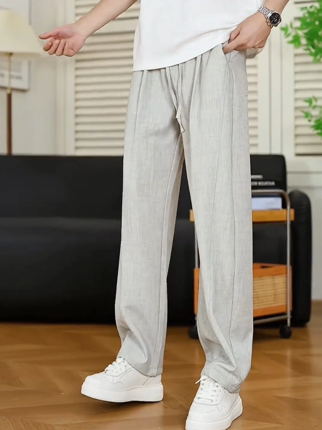 Men's Summer Lightweight Casual Pants Draping Breathable Anti-Wrinkle Knife Straight Leg Long Trousers Fashionable Versa...
Men's Summer Lightweight Casual Pants Draping Breathable Anti-Wrinkle Knife Straight Leg Long Trousers Fashionable Versa...