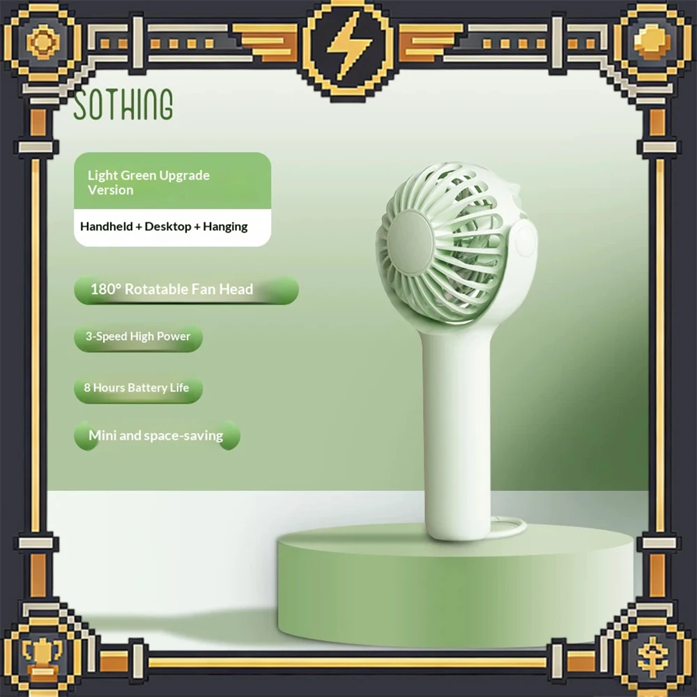 SOTHING Bubble Handheld Fan Three-Speed Wind Speed Handheld Small Fan Seven-Blade Turbine Blade Low Noise Light Weight Gifts
SOTHING Bubble Handheld Fan Three-Speed Wind Speed Handheld Small Fan Seven-Blade Turbine Blade Low Noise Light Weight Gifts