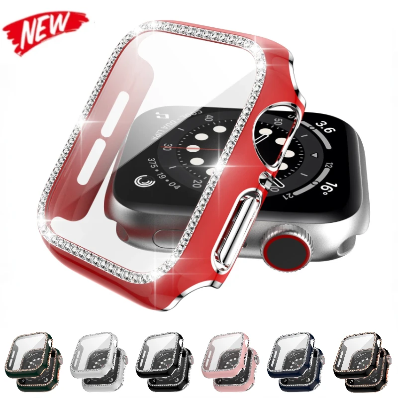 Tempered Film+Diamond for Apple Watch Case 9 8 7 45mm 41mm Edge Glass Protective Shell for IWatch 6 5 4 SE 44mm 42mm 40mm 38mm
Tempered Film+Diamond for Apple Watch Case 9 8 7 45mm 41mm Edge Glass Protective Shell for IWatch 6 5 4 SE 44mm 42mm 40mm 38mm