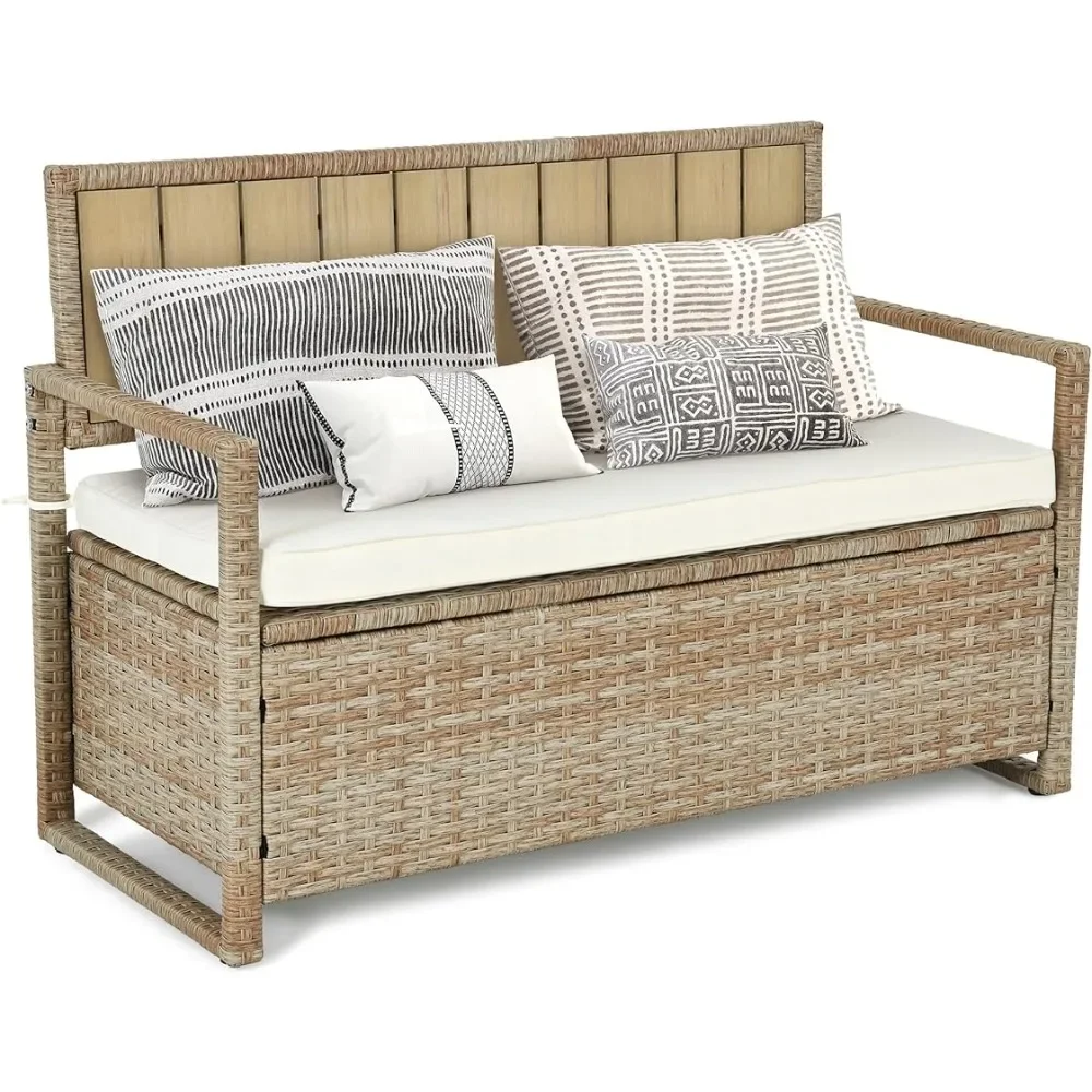 Pool Storage and Garden Tools - Beige 70 Gallon Outdoor Storage Bench All-Weather PE Rattan Deck Box Organizer Boxes for Clothes
Pool Storage and Garden Tools - Beige 70 Gallon Outdoor Storage Bench All-Weather PE Rattan Deck Box Organizer Boxes for Clothes