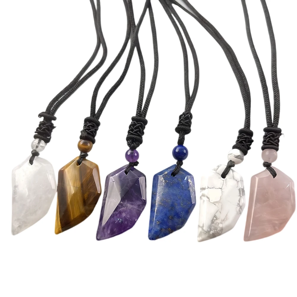 Natural Stone Carved Wolf Shark Tooth Shape Pendant for Man Amethyst Tiger Eye Crystal Black Obsidian Halloween Necklace Gift
Natural Stone Carved Wolf Shark Tooth Shape Pendant for Man Amethyst Tiger Eye Crystal Black Obsidian Halloween Necklace Gift