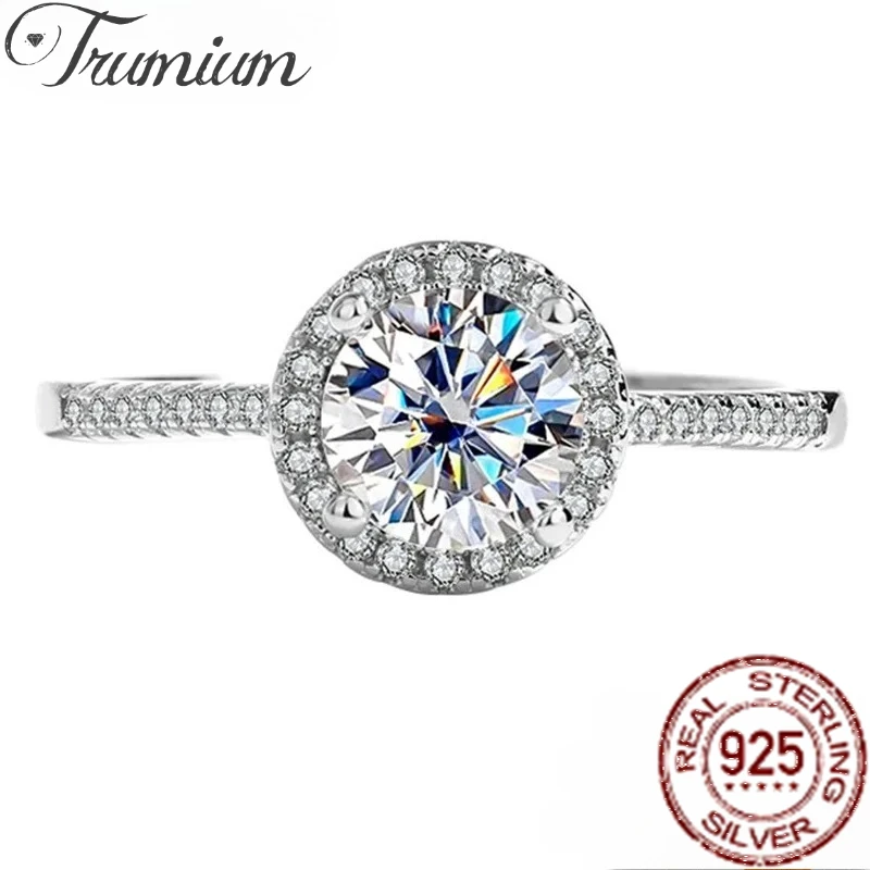 Trumium 0.5-1CT Moissanite Diamond Wedding Bands Round Halo Engagement Rings for Women 925 Sterling Silver Luxury Fine Jewelry
Trumium 0.5-1CT Moissanite Diamond Wedding Bands Round Halo Engagement Rings for Women 925 Sterling Silver Luxury Fine Jewelry