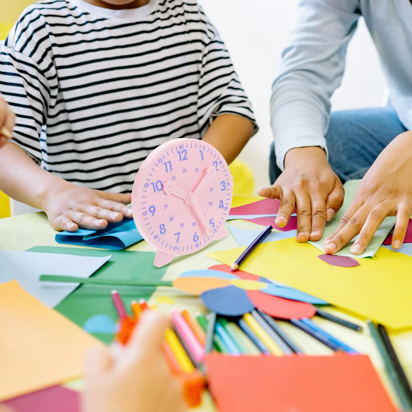 Teaching Clock for Kids Preschool Elementary Classroom Learning Time-Telling Educational Tool with Interactive Hour Minute
Teaching Clock for Kids Preschool Elementary Classroom Learning Time-Telling Educational Tool with Interactive Hour Minute
