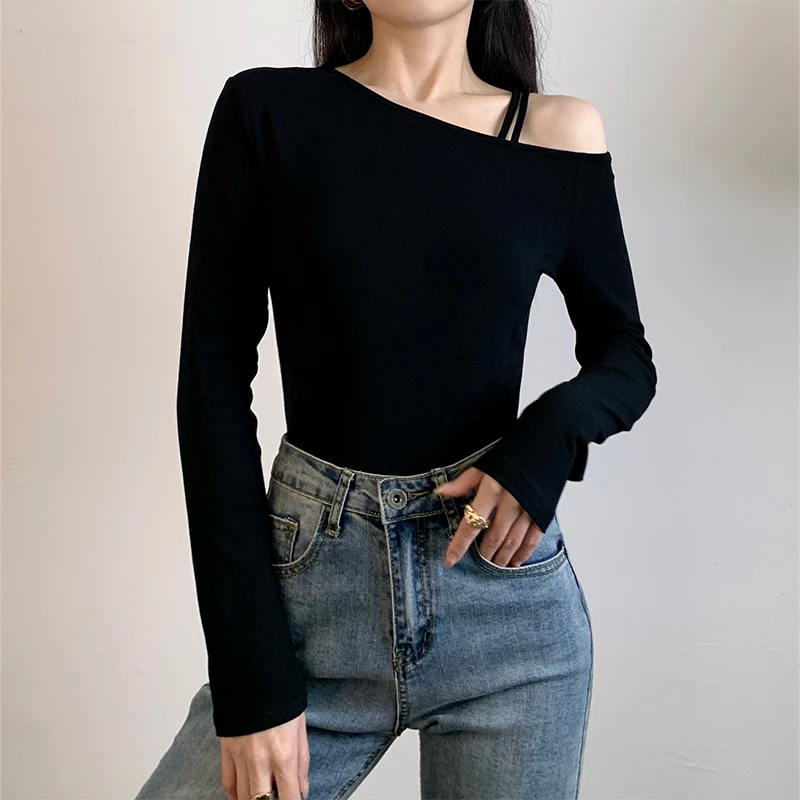 Женская футболка с длинным рукавом и открытыми плечами, весенняя, облегающая, уникальный дизайн, повседневный хлопковый топ
Женская футболка с длинным рукавом и открытыми плечами, весенняя, облегающая, уникальный дизайн, повседневный хлопковый топ