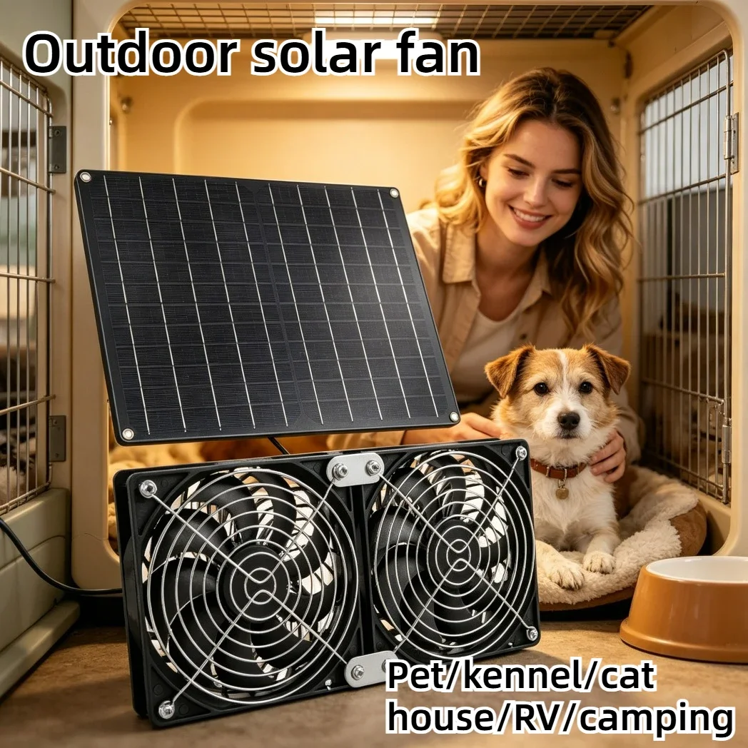Waterproof IPX7 Solar Dual Fan 20W Panel 3200RPM 200CFM High Airflow Exhaust Fan for Chicken Coop Dog House Greenhouse
Waterproof IPX7 Solar Dual Fan 20W Panel 3200RPM 200CFM High Airflow Exhaust Fan for Chicken Coop Dog House Greenhouse