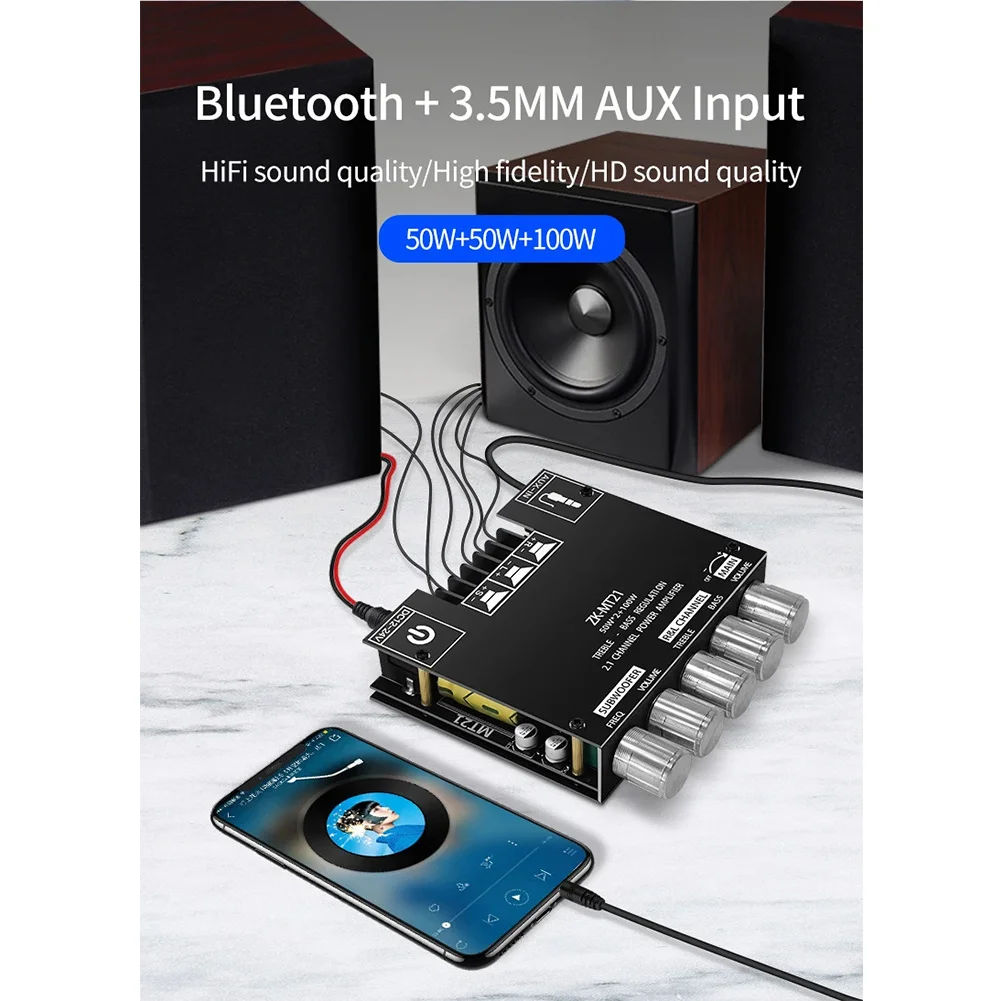 ZK-MT21 Channel Subwoofer Amplifier Board Stereo Amplifier Board Bass CS8673E 2.1 Power Audio AMP AUX Power Amplifier Module Set
ZK-MT21 Channel Subwoofer Amplifier Board Stereo Amplifier Board Bass CS8673E 2.1 Power Audio AMP AUX Power Amplifier Module Set