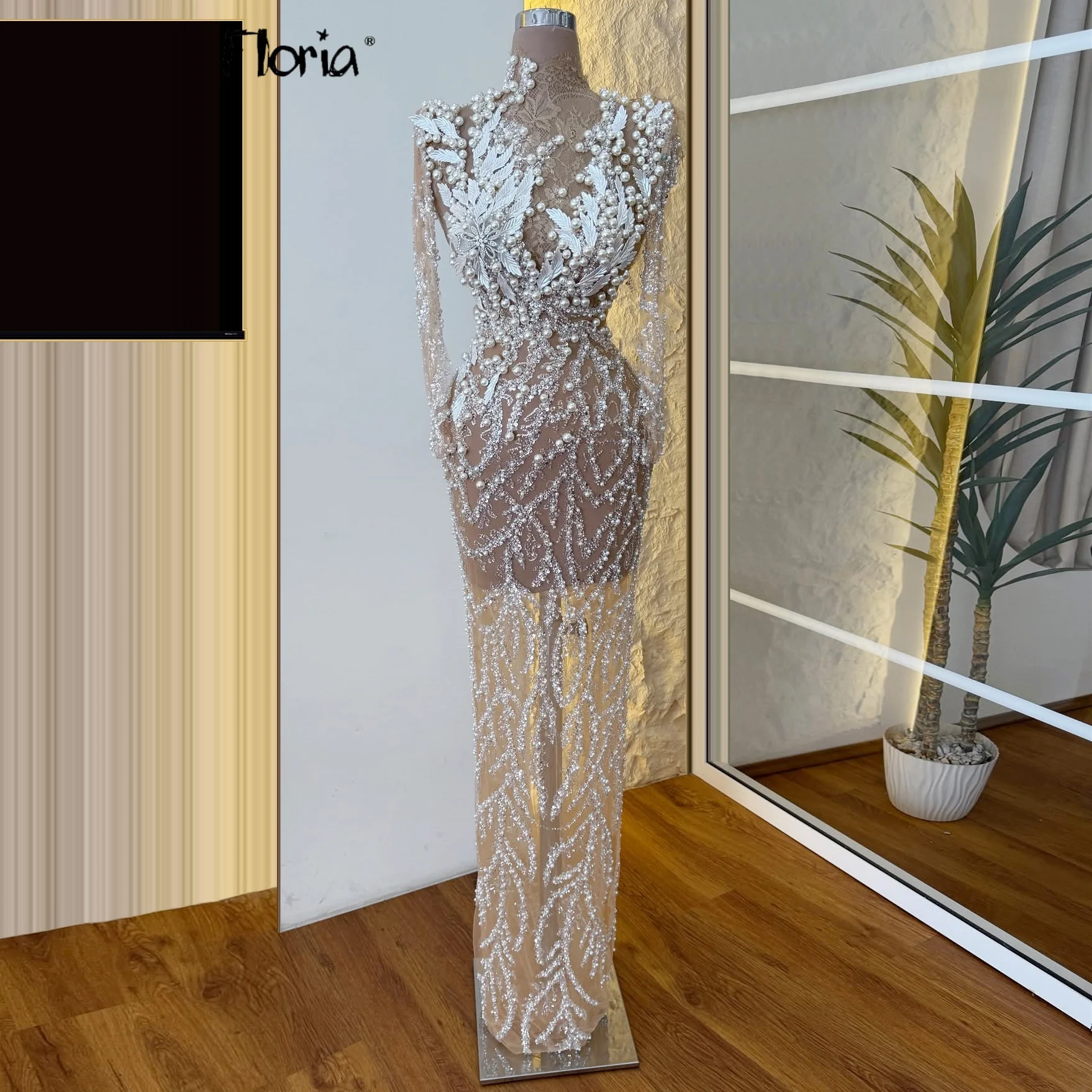 Illusion Lace Champagne Prom Dresses Turtle Neck Long Engagement Party Dress Long Sleeve Wedding Guest Dresses Customized فسا
Illusion Lace Champagne Prom Dresses Turtle Neck Long Engagement Party Dress Long Sleeve Wedding Guest Dresses Customized فسا