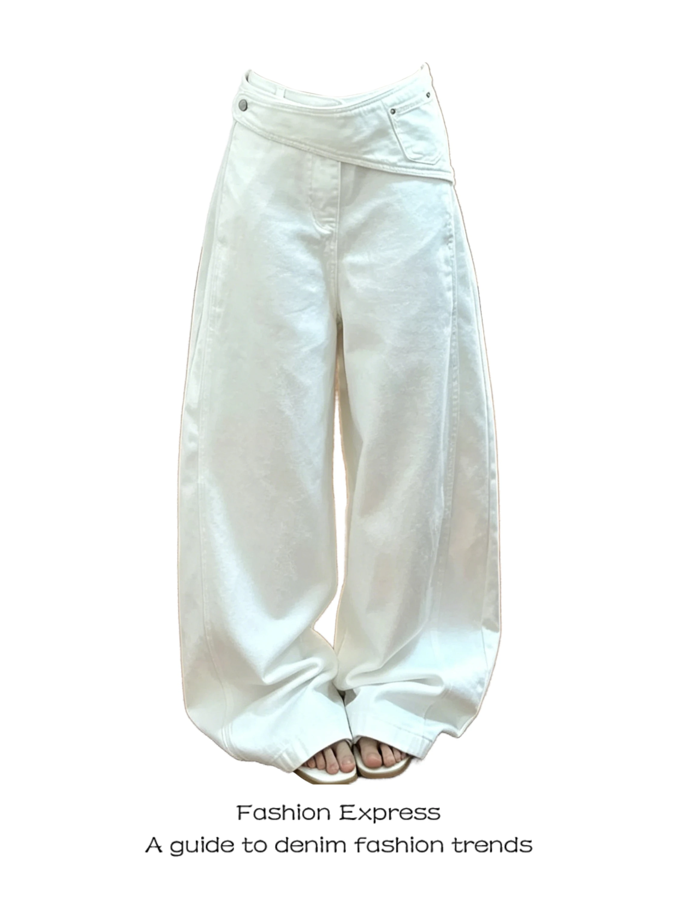 American Style High Waist Wide Leg Jeans Women's White Design Sensation Summer New Loose Slimming Knife Trendy Denim
American Style High Waist Wide Leg Jeans Women's White Design Sensation Summer New Loose Slimming Knife Trendy Denim