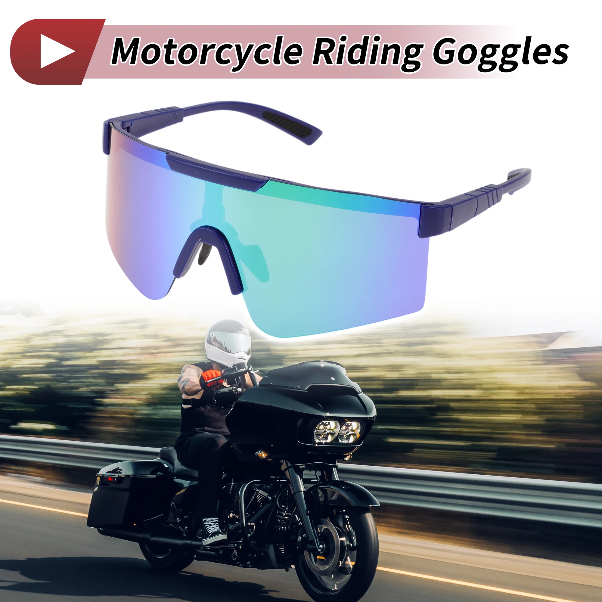 X Autohaux 1 Pc Motorcycle Riding Goggles Green Lens Blue Frame Tri-acetel Cellulose PC
X Autohaux 1 Pc Motorcycle Riding Goggles Green Lens Blue Frame Tri-acetel Cellulose PC