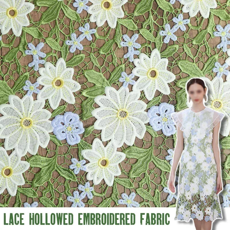 50*132Cm Water-Soluble Lace 3D Embroidery Hollow Fabric Green Flower Wedding Dress Skirt Curtain Clothes Tablecloth Diy Sewing
50*132Cm Water-Soluble Lace 3D Embroidery Hollow Fabric Green Flower Wedding Dress Skirt Curtain Clothes Tablecloth Diy Sewing