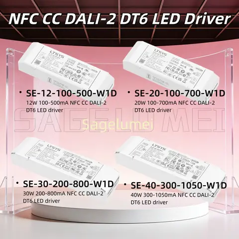 NFC CC DALI DT6 Led Driver 12W 100-500mA 20W 100-700mA 30W 200m-800mA 40W 300mA-1050mA LTECH Dimming Driver Lighting Transformer