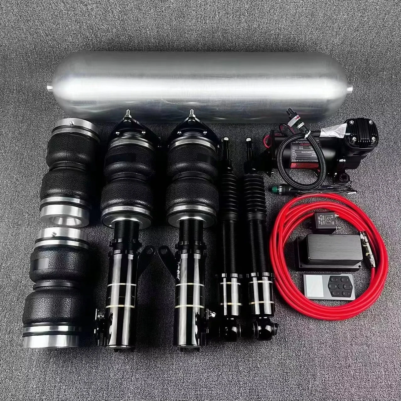 Universal 4-way air Suspension Electronic Control System Wired Control/air Management System/support Mobile APP
Universal 4-way air Suspension Electronic Control System Wired Control/air Management System/support Mobile APP