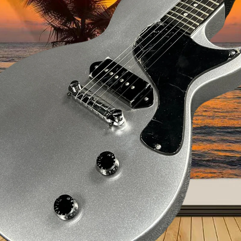 40 Inch LPG00P Grey Electric Guitar Rosewood Neck Mahogany Body P90 Fixed Bridge Handmade Excellent Resonance Free Delivery
40 Inch LPG00P Grey Electric Guitar Rosewood Neck Mahogany Body P90 Fixed Bridge Handmade Excellent Resonance Free Delivery