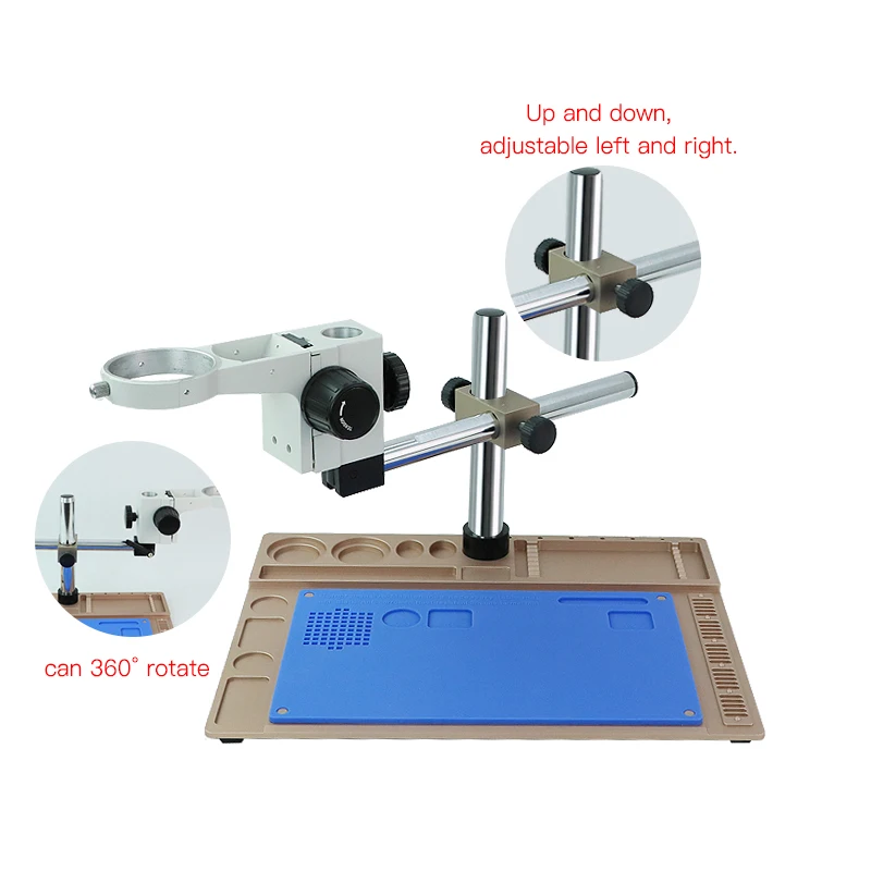 Multi-Axis Adjustable Metal Arm Support for Binocular Stereo Microscope Table Stand Part Holder
Multi-Axis Adjustable Metal Arm Support for Binocular Stereo Microscope Table Stand Part Holder