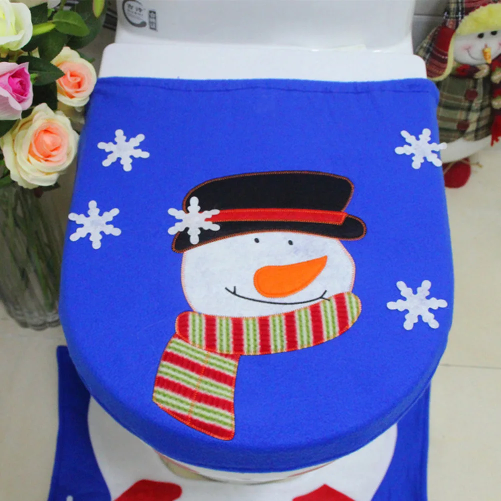 Blue Snowman Toilet Seat Cover Material Christmas Bathroom Decoration Holiday Home Ornament Gift Toilet Seat Cover 
Blue Snowman Toilet Seat Cover Material Christmas Bathroom Decoration Holiday Home Ornament Gift Toilet Seat Cover