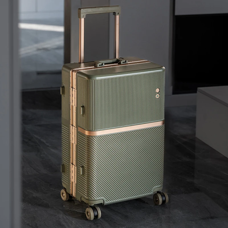 Дорожный чемодан с позолоченной алюминиевой рамой, 20-дюймовый чемодан для ручной клади, прочный утолщенный чемодан на тележке для ПК с тормозным колесом 20-28 дюймов
Дорожный чемодан с позолоченной алюминиевой рамой, 20-дюймовый чемодан для ручной клади, прочный утолщенный чемодан на тележке для ПК с тормозным колесом 20-28 дюймов