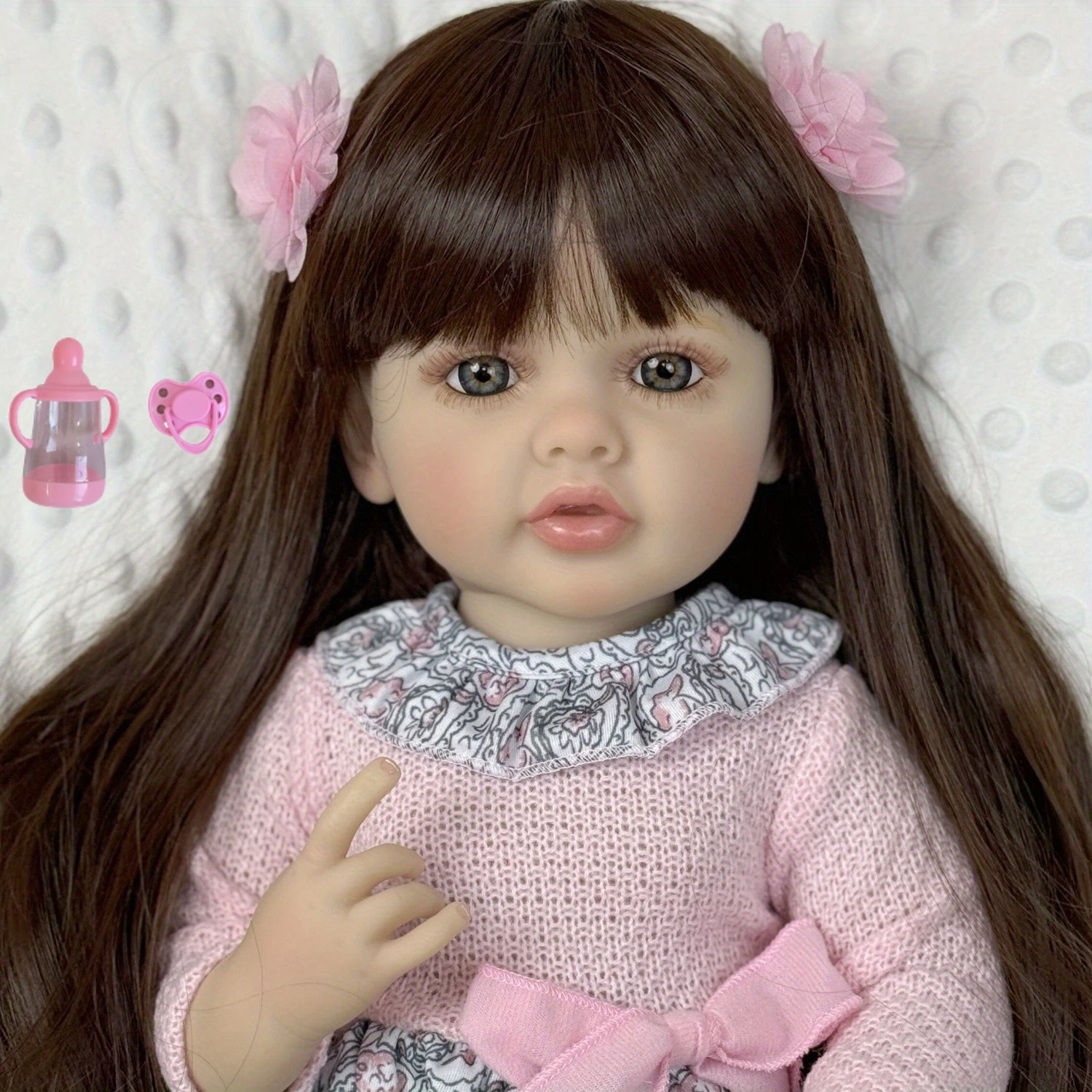 BZDOLL 55cm Full Body Soft Vinyl Reborn Doll Baby 22inch Lifelike Princess Toddler Newborn Bebe Bath Toy Lovely Birthday Gift
BZDOLL 55cm Full Body Soft Vinyl Reborn Doll Baby 22inch Lifelike Princess Toddler Newborn Bebe Bath Toy Lovely Birthday Gift