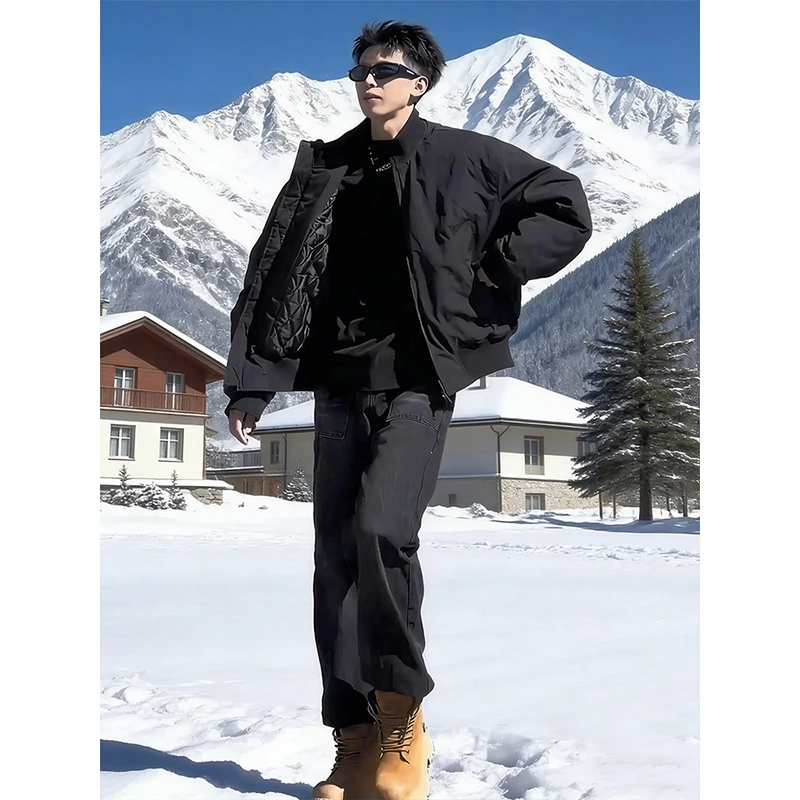 Bla ort Men's down Jaet Stand Collar Flight Coat Thiened Cotton Suit Cleanfit Tee-proof Outerwear Winter Casual Sle
Bla ort Men's down Jaet Stand Collar Flight Coat Thiened Cotton Suit Cleanfit Tee-proof Outerwear Winter Casual Sle