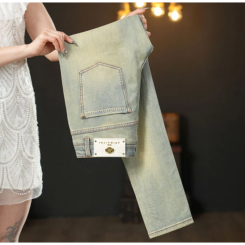 Men's jeans 2025 summer new trendy brand slim fit small foot trend fashionable casual thin retro denim pants
Men's jeans 2025 summer new trendy brand slim fit small foot trend fashionable casual thin retro denim pants