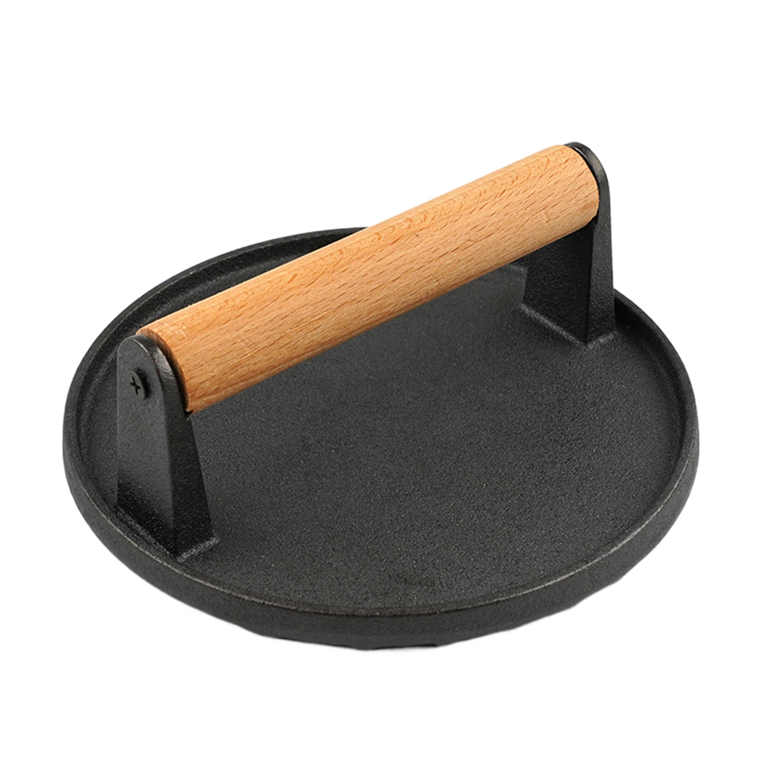 Cast Iron Round Meat Pressing Plate Wood Handle Bacon Press Non-stick Pressing Frying Pan for Griddle Grill Burger BBQ Outdoor
Cast Iron Round Meat Pressing Plate Wood Handle Bacon Press Non-stick Pressing Frying Pan for Griddle Grill Burger BBQ Outdoor