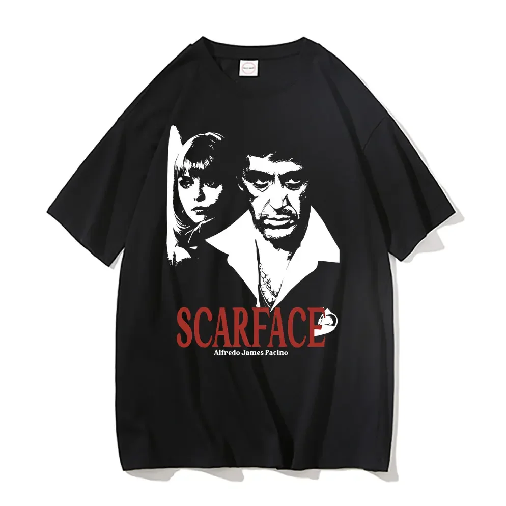 Classic Movie Scarface Al Pacino Tshirt Vintage Tony Montana Print T Shirt Mens Tops Tees Men Women Rock Black Oversized T-shirt
Classic Movie Scarface Al Pacino Tshirt Vintage Tony Montana Print T Shirt Mens Tops Tees Men Women Rock Black Oversized T-shirt