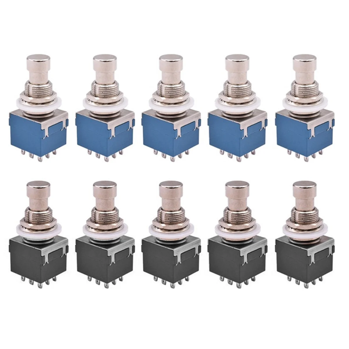 HOT 10PCS 3PDT Guitar Effects Stomp Switch Guitar Foot Switches 9 Pin Latching Push Button Switch ON-on with Solder Terminal
HOT 10PCS 3PDT Guitar Effects Stomp Switch Guitar Foot Switches 9 Pin Latching Push Button Switch ON-on with Solder Terminal