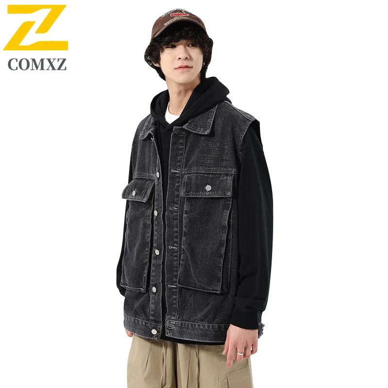 EiAO Japanese Style Denim Vest All seasons Water-Resistant Windproof Streetwear Outdoor Camping Fishing washable Work Jacket
EiAO Japanese Style Denim Vest All seasons Water-Resistant Windproof Streetwear Outdoor Camping Fishing washable Work Jacket