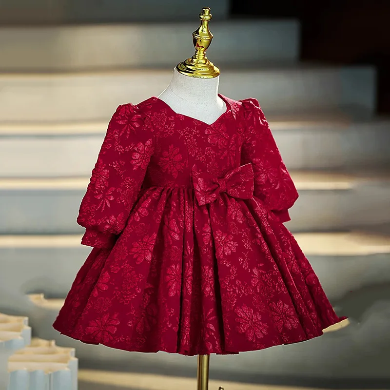 Girls Birthday Baptism Princess Ball Gown Children New Autumn Winter Long Sleeve Wedding Party Dress y1424
Girls Birthday Baptism Princess Ball Gown Children New Autumn Winter Long Sleeve Wedding Party Dress y1424