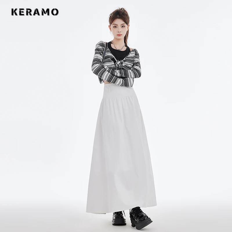 2023 Summer Fairycore Style Vintage Solid Color Soft Mid Long Skirts Women's Sweet Elegant Chiffon High Waist Loose Fit Skirt
2023 Summer Fairycore Style Vintage Solid Color Soft Mid Long Skirts Women's Sweet Elegant Chiffon High Waist Loose Fit Skirt