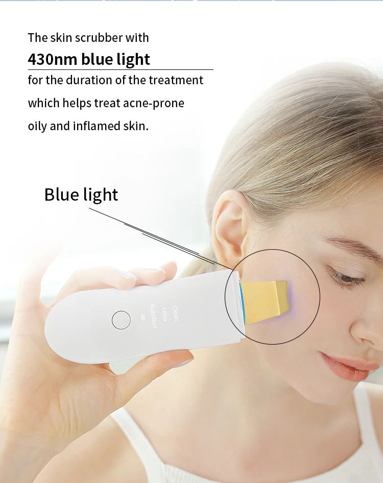 Ultrasonic Skin Scrubber Face Spatula Facial Skin Exfoliator Scraper and Blackhead Remover Pore Cleaner Facial Deep Cleansing
Ultrasonic Skin Scrubber Face Spatula Facial Skin Exfoliator Scraper and Blackhead Remover Pore Cleaner Facial Deep Cleansing