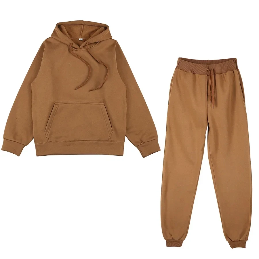 Winter Solid Color Wool Casual Hooded Sweatshirt Elastic Waist Two-piece Women's Long-sleeved Hoodie Sportswear Set
Winter Solid Color Wool Casual Hooded Sweatshirt Elastic Waist Two-piece Women's Long-sleeved Hoodie Sportswear Set