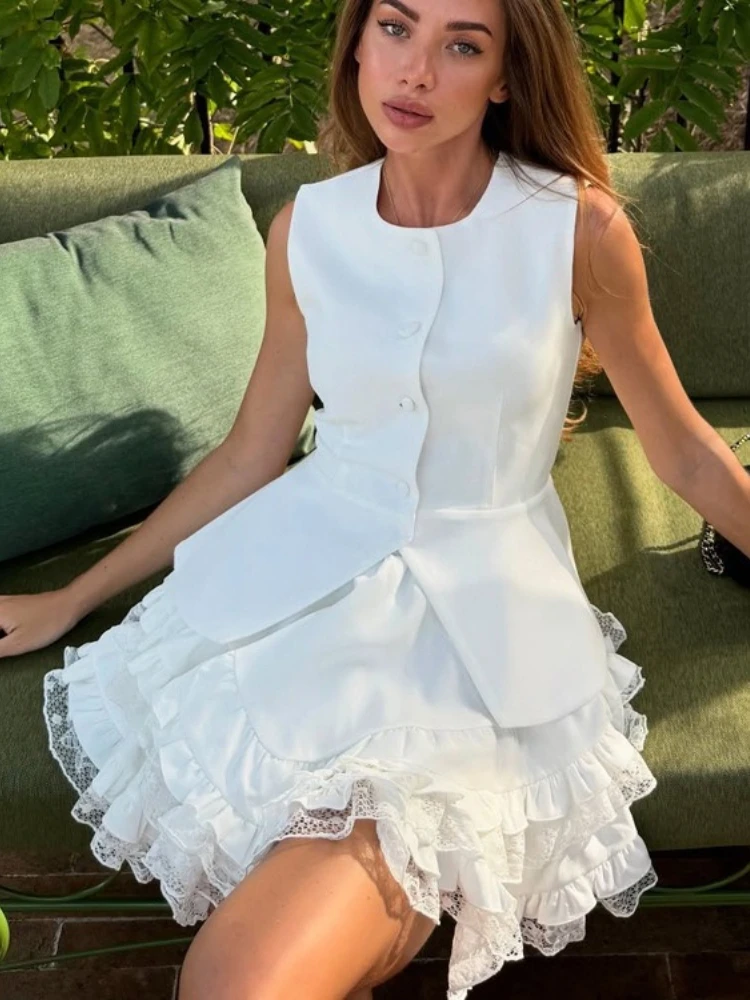 Casual and Fashionable Short Skirt Set, Women's High-end Sleeveless Vest, Vest Top, High Waisted Puffy Skirt Two-piece Set
Casual and Fashionable Short Skirt Set, Women's High-end Sleeveless Vest, Vest Top, High Waisted Puffy Skirt Two-piece Set