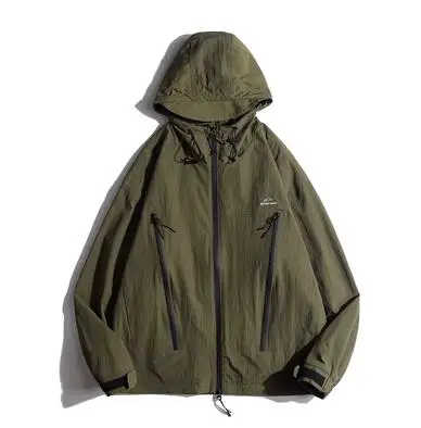 Retro American Sle Hooded Jaet Men's Casual Cool Autumn Winter Outerwear Zipper Closure Long Sve Loose Fit with kets
Retro American Sle Hooded Jaet Men's Casual Cool Autumn Winter Outerwear Zipper Closure Long Sve Loose Fit with kets