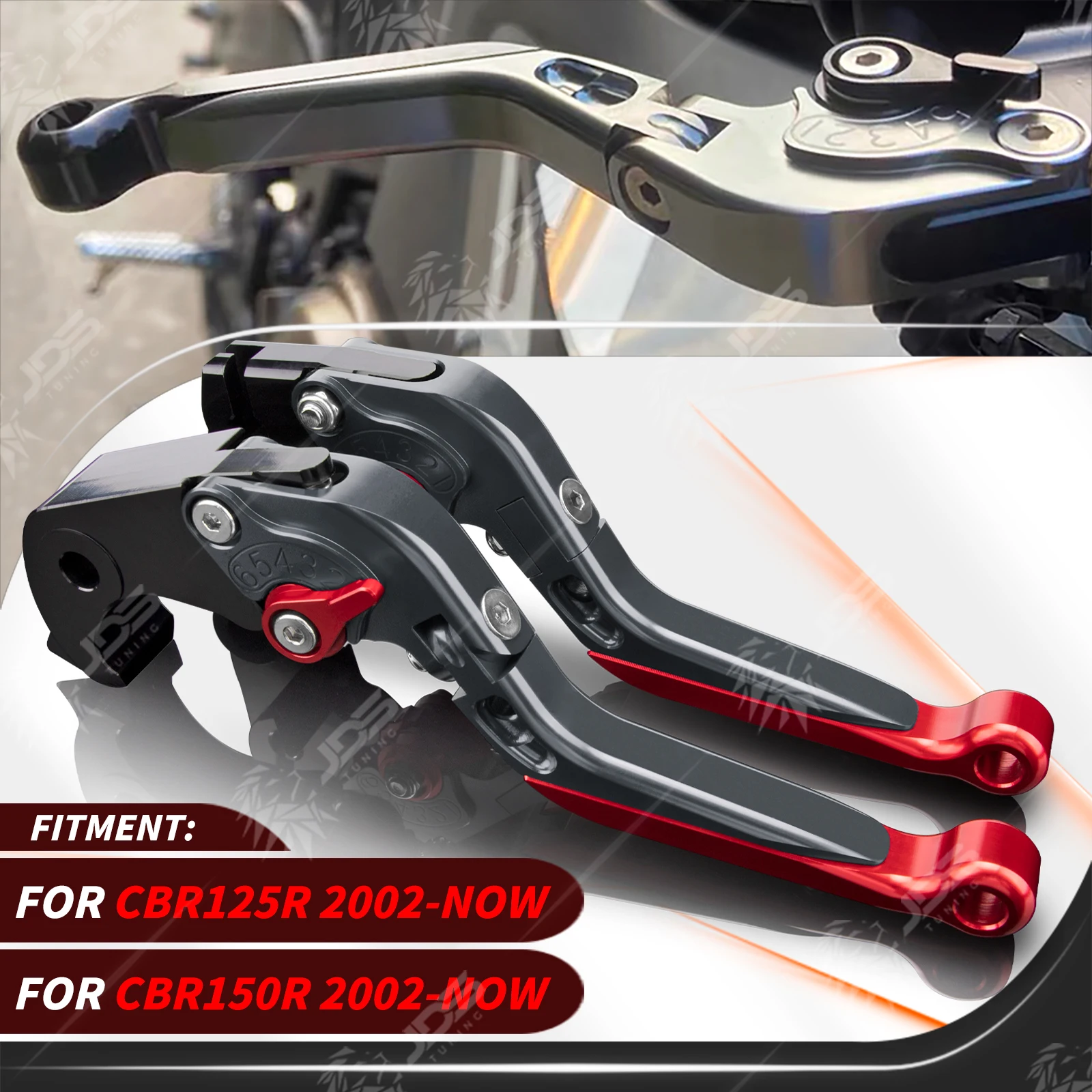 JDSTUNING For Honda CBR125R/CBR150R 2002-NOW Clutch Lever Brake Lever Set Adjustable Folding Handle Levers Accessories Parts
JDSTUNING For Honda CBR125R/CBR150R 2002-NOW Clutch Lever Brake Lever Set Adjustable Folding Handle Levers Accessories Parts