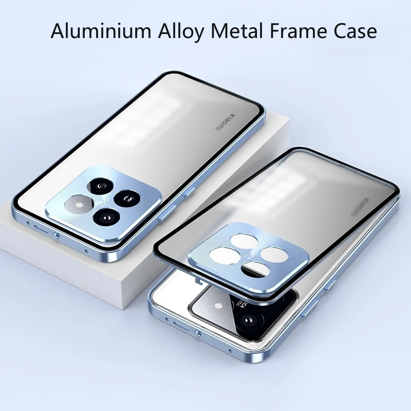 Mi14 Case For Xiaomi Mi 14 Pro Case Luxury Aluminium Alloy Metal Frame Shockproof Bumper Tempered Glass Camera Protection Cover
Mi14 Case For Xiaomi Mi 14 Pro Case Luxury Aluminium Alloy Metal Frame Shockproof Bumper Tempered Glass Camera Protection Cover