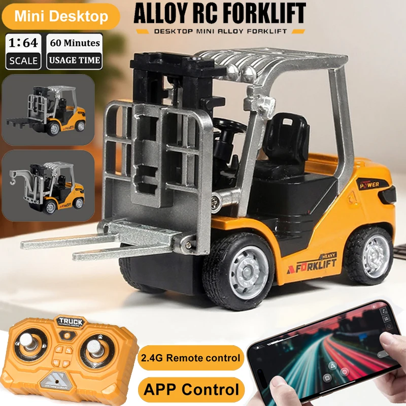 New 555-99 Car Alloy Mini Forklift 1:64 Multi-function Engineering Vehicle Model Dual Control of 2.4G and APP For Kids Toy Gifts
New 555-99 Car Alloy Mini Forklift 1:64 Multi-function Engineering Vehicle Model Dual Control of 2.4G and APP For Kids Toy Gifts