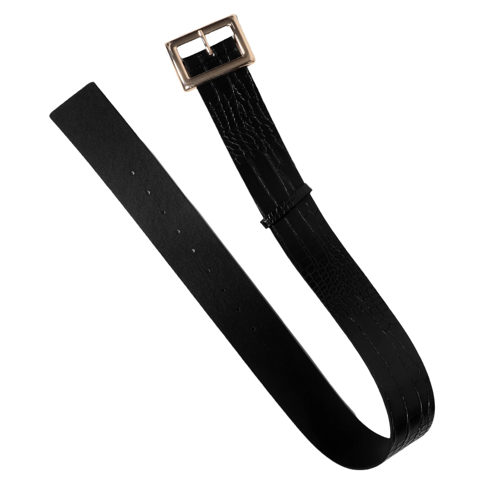 Women Black Fake Belt Square Buckle Adjustable Elegant Waist Belt for Jeans Dresses Business Evening Events 
Women Black Fake Belt Square Buckle Adjustable Elegant Waist Belt for Jeans Dresses Business Evening Events