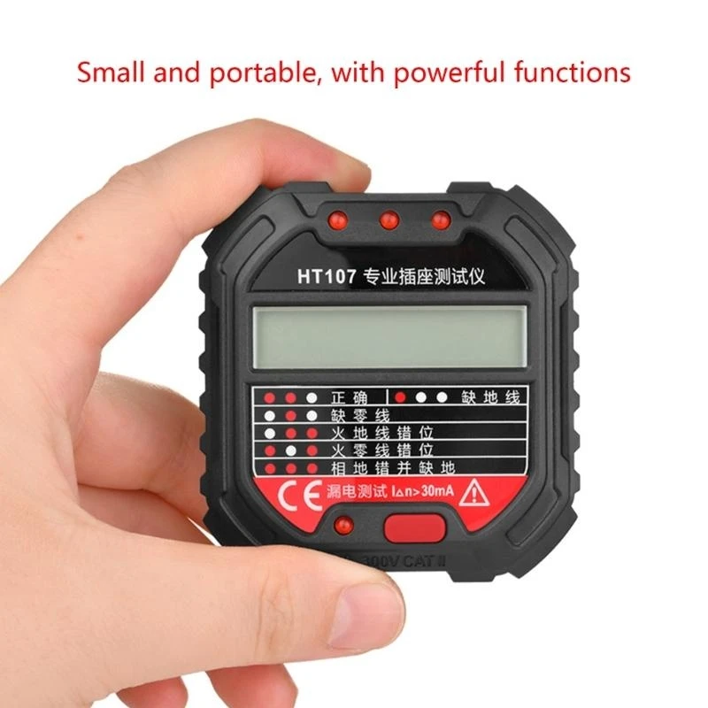 Y5GD Multi-function Outlet Tester RCD Detectors Outlet Circuit Analyzers Tool
Y5GD Multi-function Outlet Tester RCD Detectors Outlet Circuit Analyzers Tool