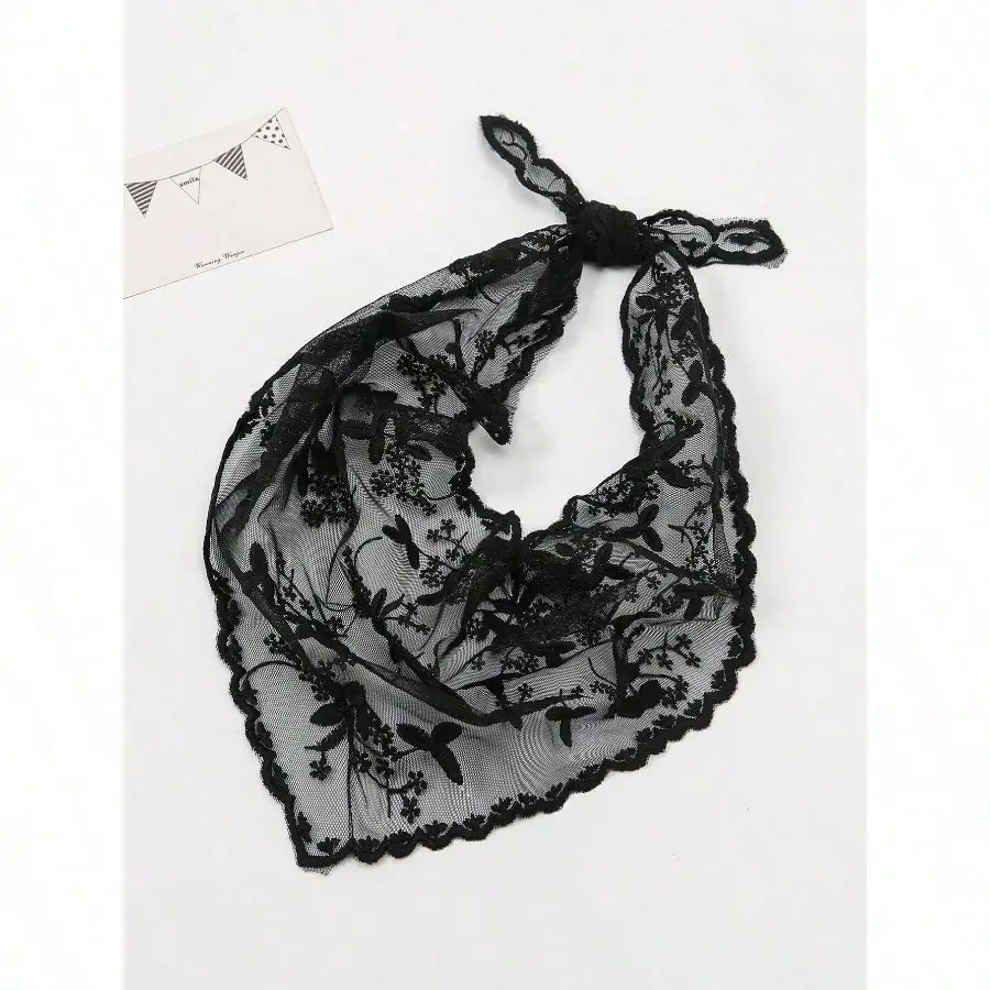 1pc Scallop Trim Scarf Floral Lace Triangle Scarf Ideal For Going Out & Dressing Up Your Look Bandana,Hair Band,Head Band Ideal For Dressing Up Your Look Valentine's Day Valentines
1pc Scallop Trim Scarf Floral Lace Triangle Scarf Ideal For Going Out & Dressing Up Your Look Bandana,Hair Band,Head Band Ideal For Dressing Up Your Look Valentine's Day Valentines