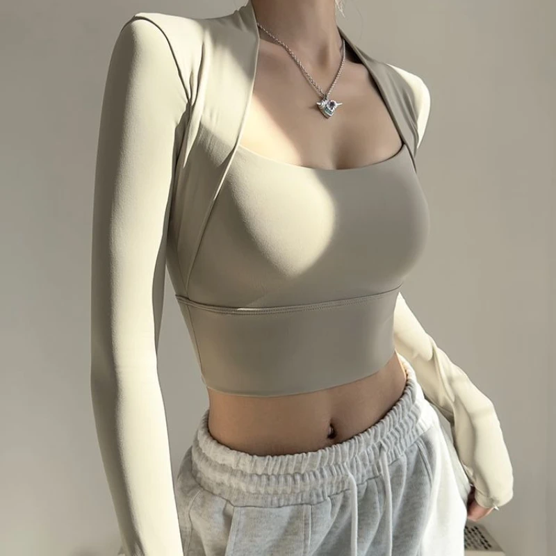 Рубашки для йоги Mileegirl с длинными рукавами, спортивные укороченные топы с отверстиями для большого пальца, плотный жилет для фитнеса в тренажерном зале, быстросохнущие топы для бега для тренировок
Рубашки для йоги Mileegirl с длинными рукавами, спортивные укороченные топы с отверстиями для большого пальца, плотный жилет для фитнеса в тренажерном зале, быстросохнущие топы для бега для тренировок