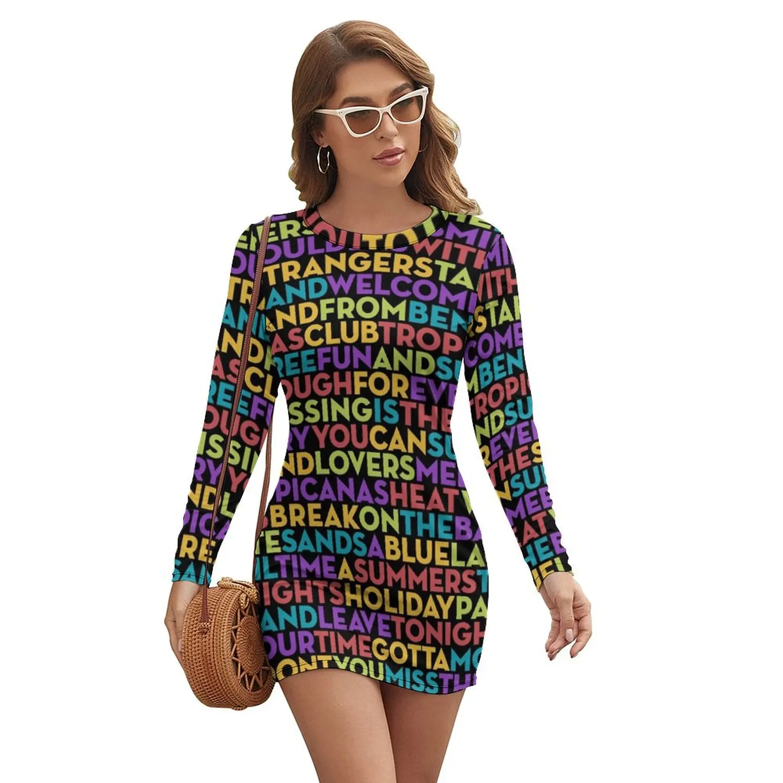 Club Tropicana - Wham! (lyrics) v.2 Long-sleeved Dress Woman fashion Women's summer suit
Club Tropicana - Wham! (lyrics) v.2 Long-sleeved Dress Woman fashion Women's summer suit
