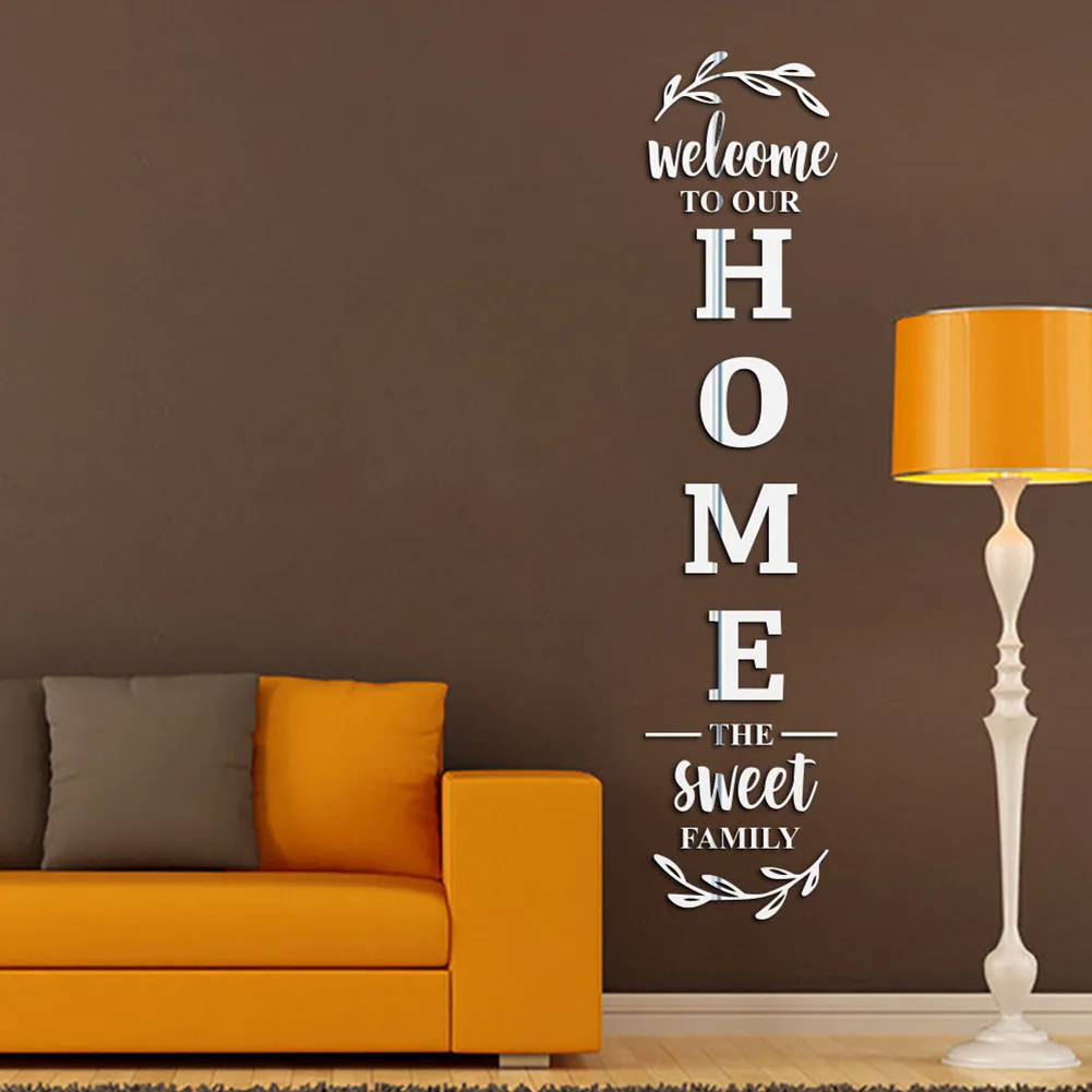 3d Mirror Wall Stickers English Letters Home Family Self-adhesive Acrylic Decals For Home Room Decor
3d Mirror Wall Stickers English Letters Home Family Self-adhesive Acrylic Decals For Home Room Decor