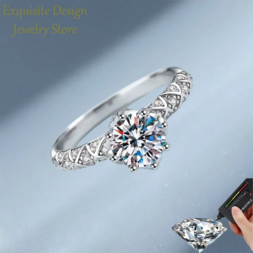 Дизайнерские ювелирные изделия Кольцо с бриллиантом из муассанита 1 карат, белое золото 18 карат, хорошее качество, романтическое женское обручальное кольцо
Дизайнерские ювелирные изделия Кольцо с бриллиантом из муассанита 1 карат, белое золото 18 карат, хорошее качество, романтическое женское обручальное кольцо