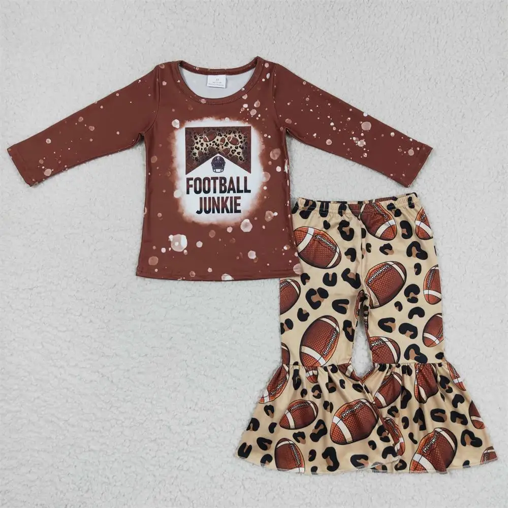 Wholesale Infant Long Sleeves T-Shirts Bell Pants Children Kids Boutique Fall Leopard Set Baby Girls Toddler Ball Game Outfit
Wholesale Infant Long Sleeves T-Shirts Bell Pants Children Kids Boutique Fall Leopard Set Baby Girls Toddler Ball Game Outfit